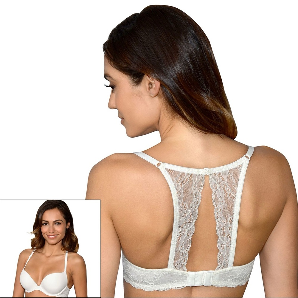 Apt. 9 Intimates Natural Demi Lace Racerback Push-Up Bra